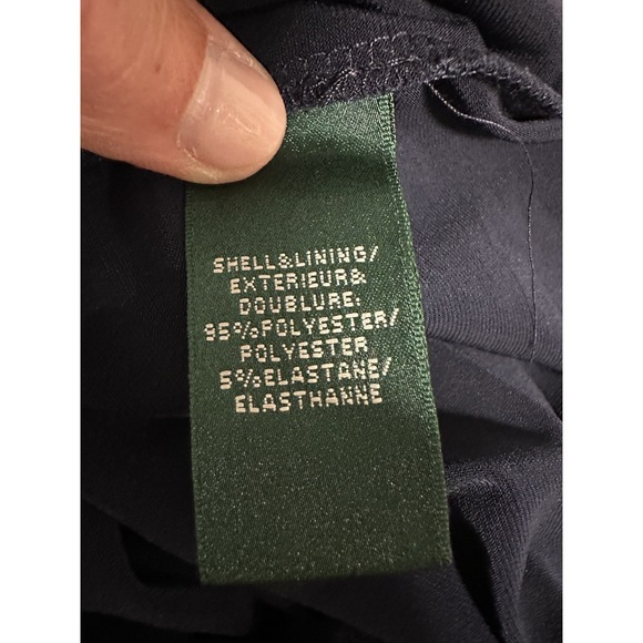 Lauren Ralph Lauren, Women's Sheath Dress, Navy Animal Print ¾ Sleeve, Size 0P - Picture 2 of 8